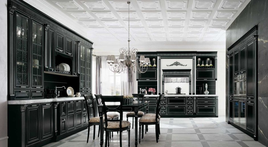 Кухня Гальяно черная