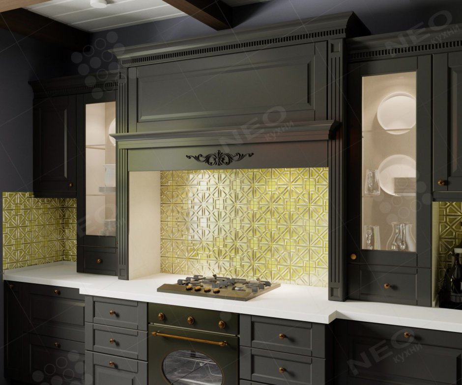 Кухня Гальяно черная