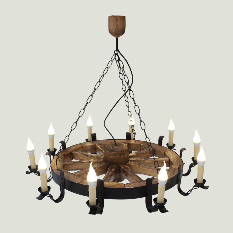 Люстра колесо телеги