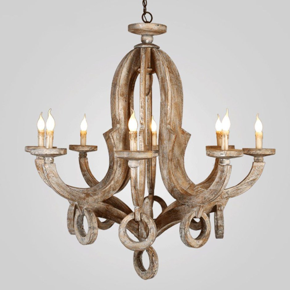 Люстра Vintage Wood Chandelier