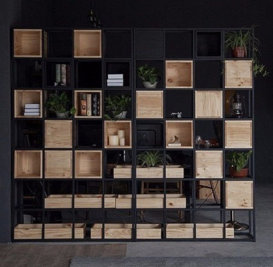 Книжный стеллаж лофт Индастриал