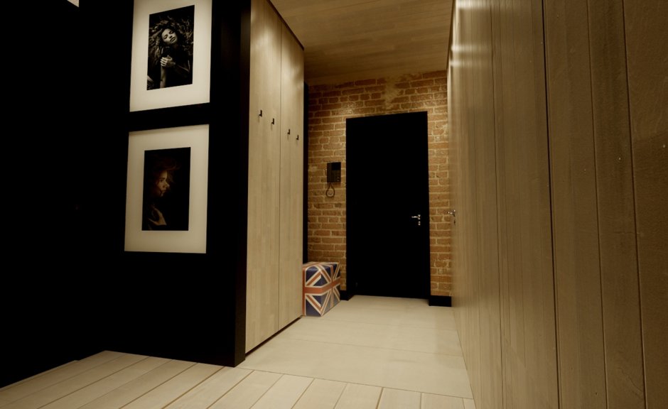 Плинтус в лофт интерьере