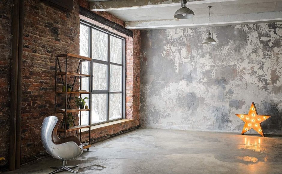 Спальня лофт 10 кв м