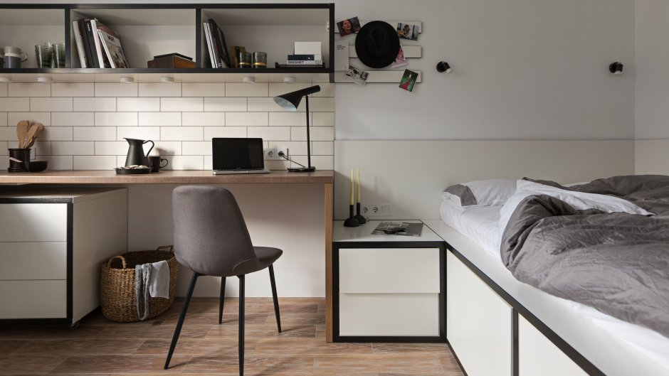 Комната лофт кабинет + спальня 16м2