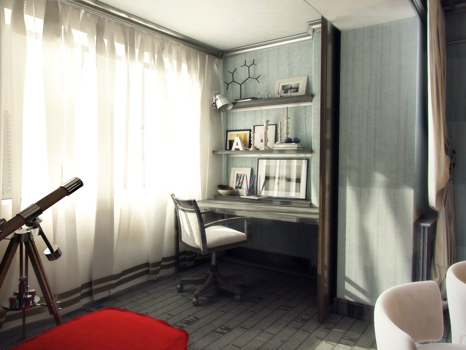 Комната с компьютерным столом