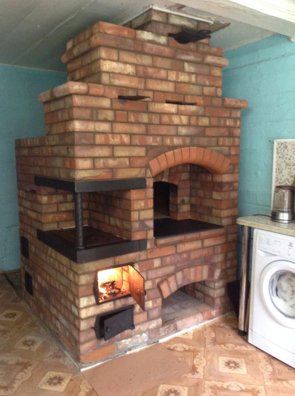 Кухня с печкой планировка