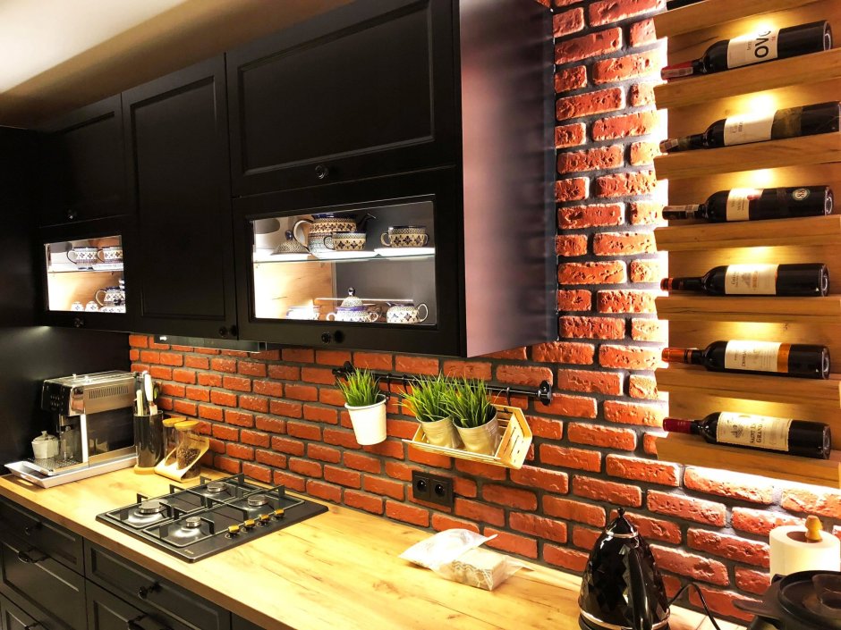 Декор из кирпича в интерьере