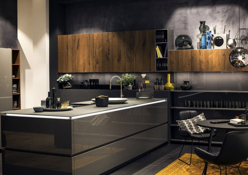 Кухня в современном стиле мрамор