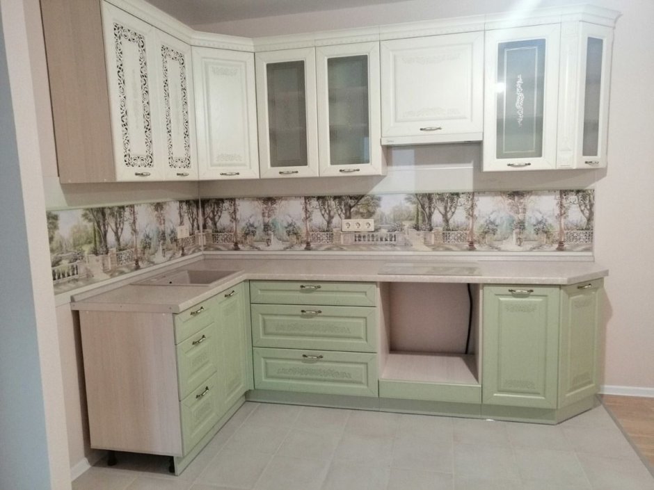 Кухня Неоклассика изумруд икеа