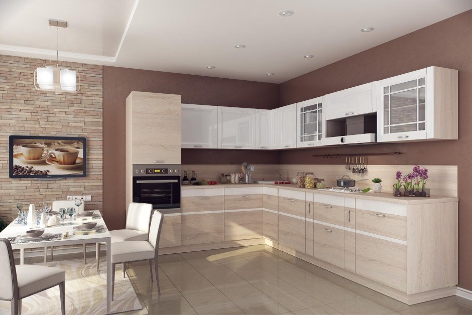 Кухня Оливия сонома эйч светлая