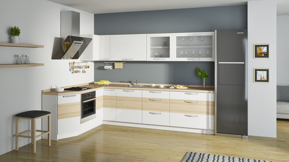 Кухня Оливия сонома эйч светлая