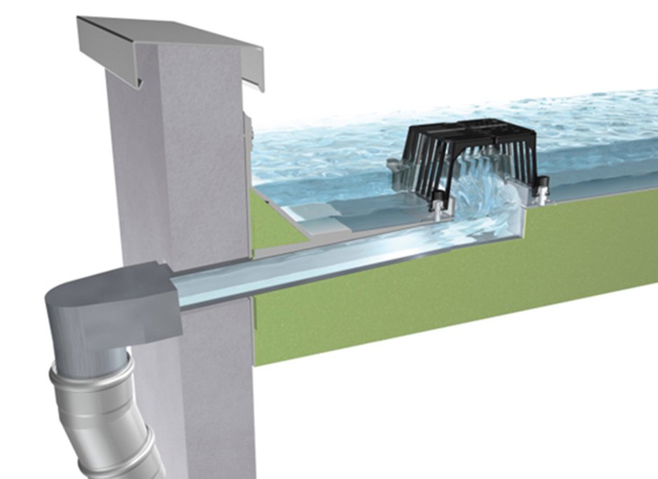 Плоская кровля с выносом