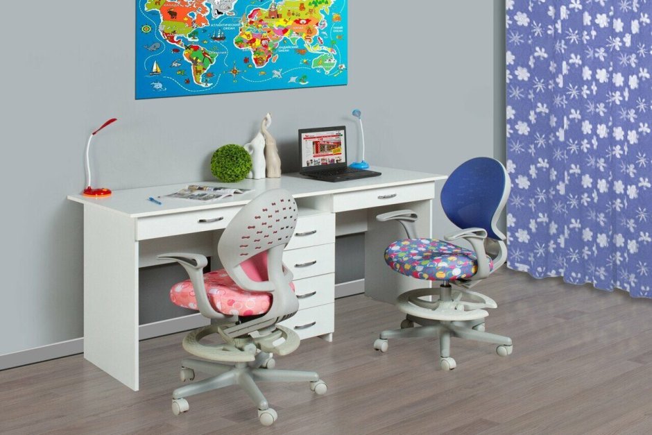 Стол письменный Тандем-2я белый