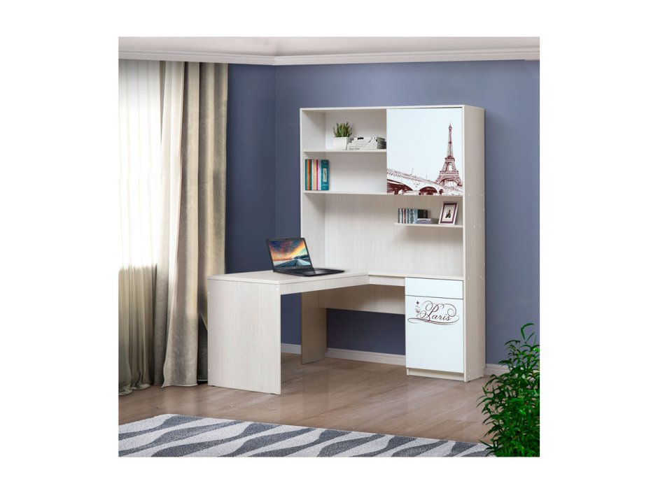 Уголок школьника белый угловой