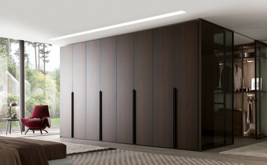 Шкаф встроенный распашной белый