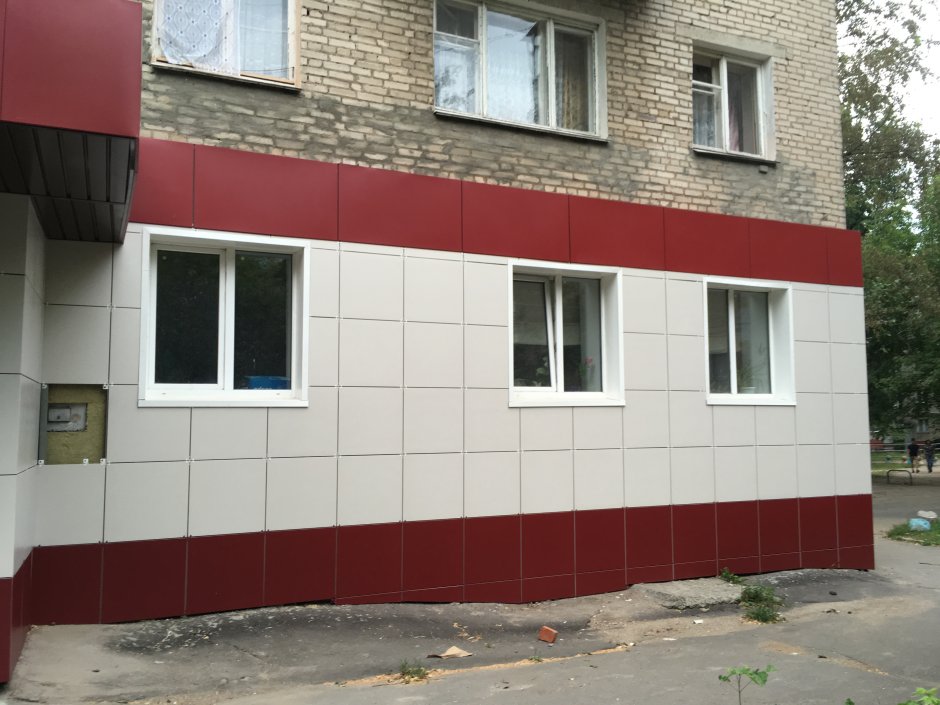 Вентфасад из керамогранита 1200х600