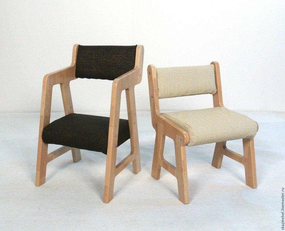 Стул детский деревянный мягкий