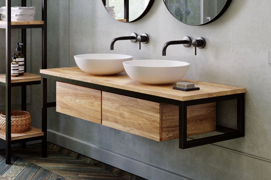 Тумба в ванную в стиле лофт