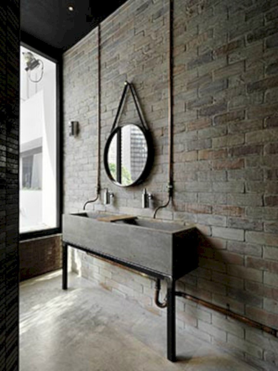 Ванная в стиле лофт 6м2
