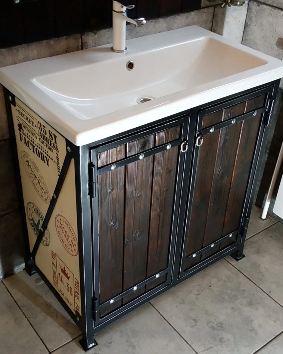 Умывальник в стиле лофт