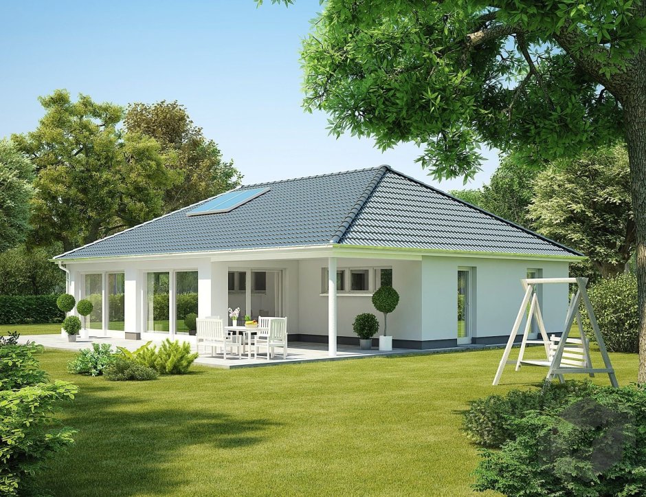 Одноэтажный кирпичный дом 90 кв м