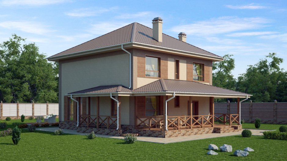 Одноэтажный дом четырехскатная крыша крыша