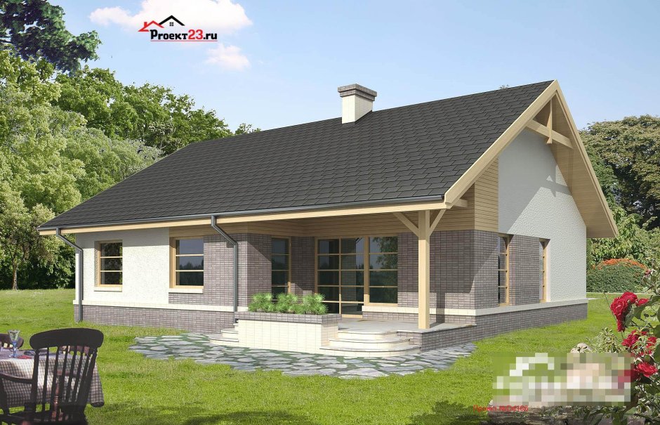 Красивые крыши одноэтажных домов