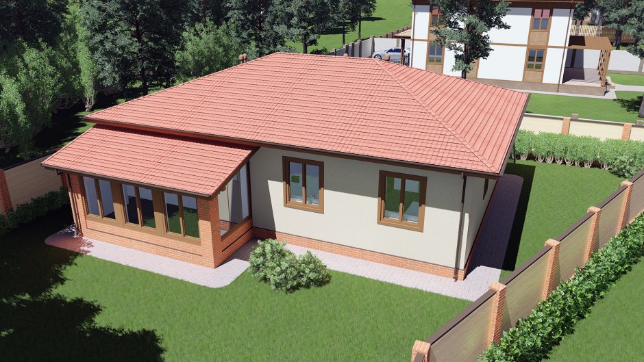 Патио пергола четырехскатная