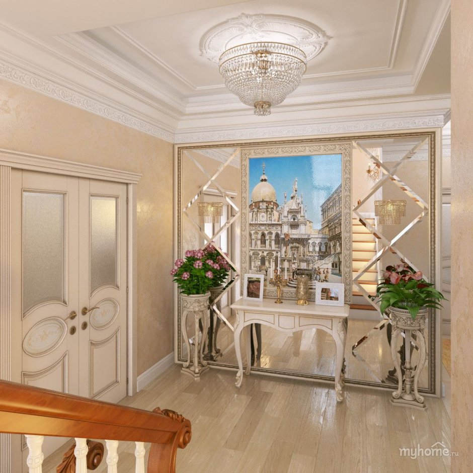 Фреска в прихожую в классическом стиле