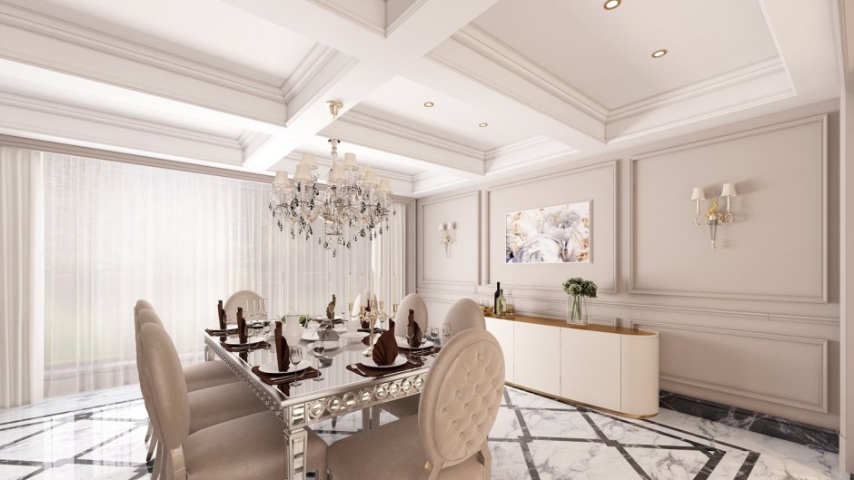 Кессонный потолок классика