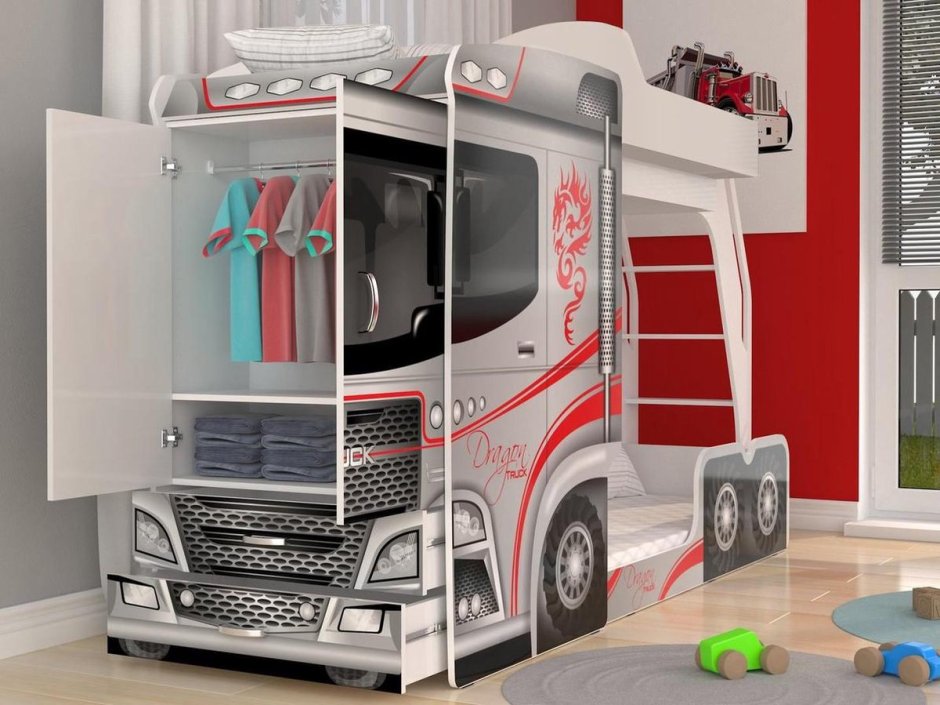 Детская кровать мега трак