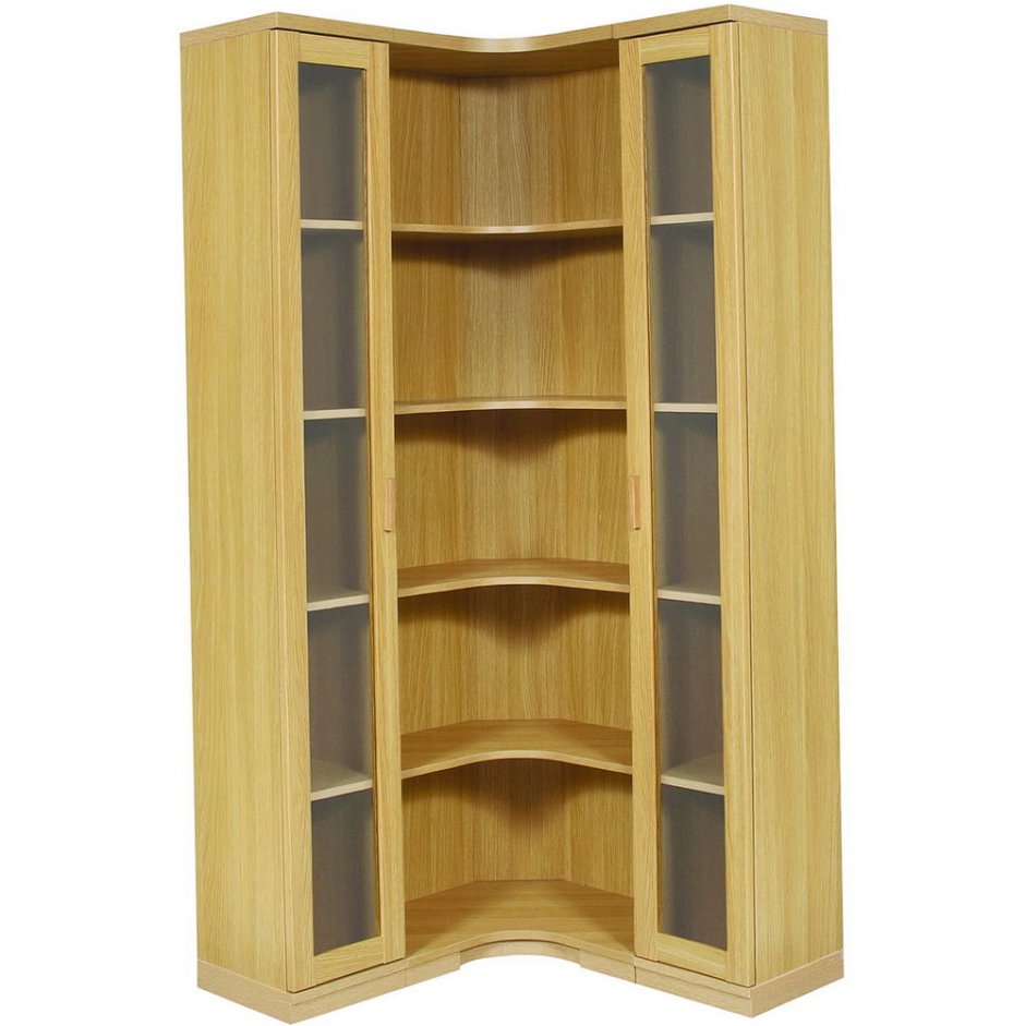 Угловой шкаф с полками