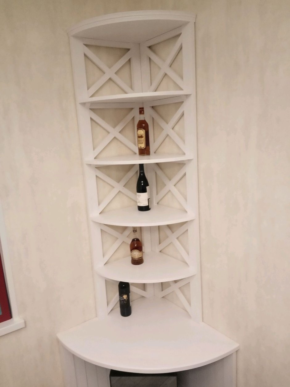 Стеллаж в угол комнаты