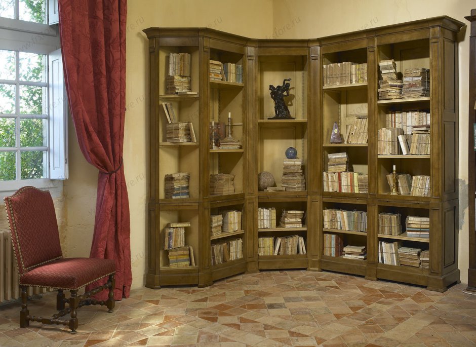 Угловой шкаф библиотека