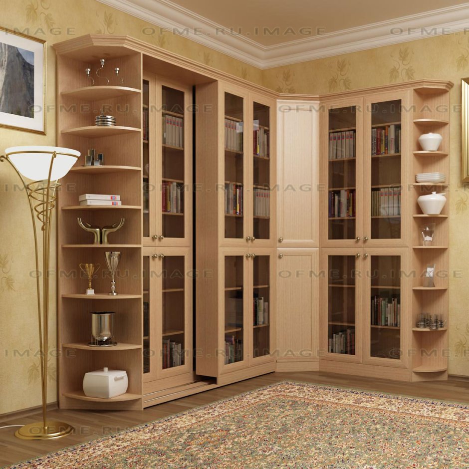 Стенка с угловыми полками