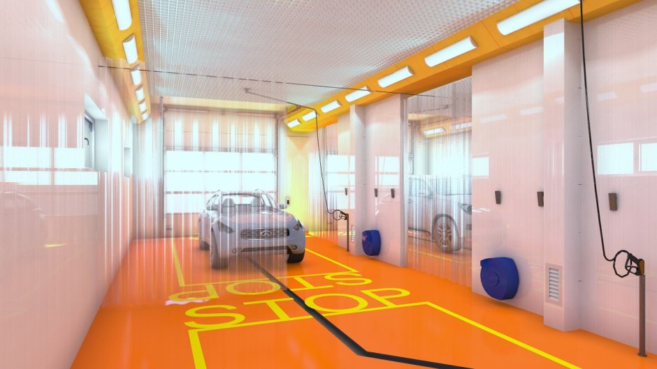 Автомойка дизайн проект интерьера