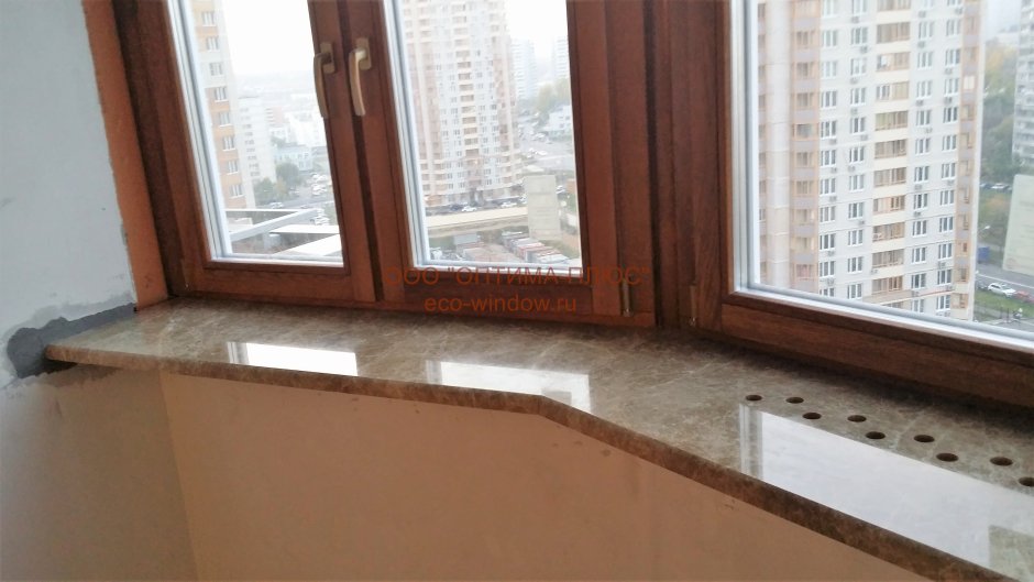 Подоконник и откосы из камня