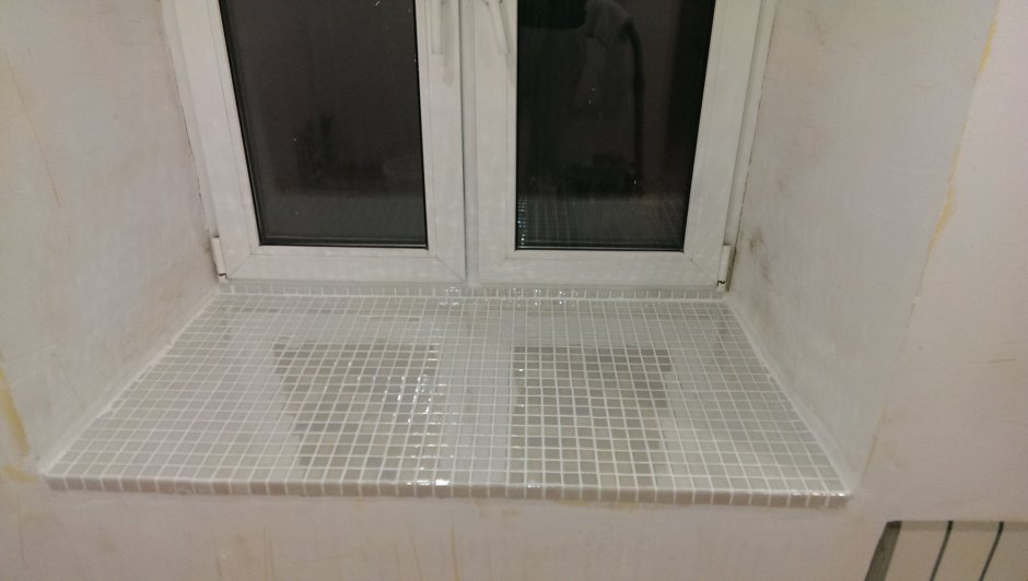 Отделка подоконников и откосов плиткой