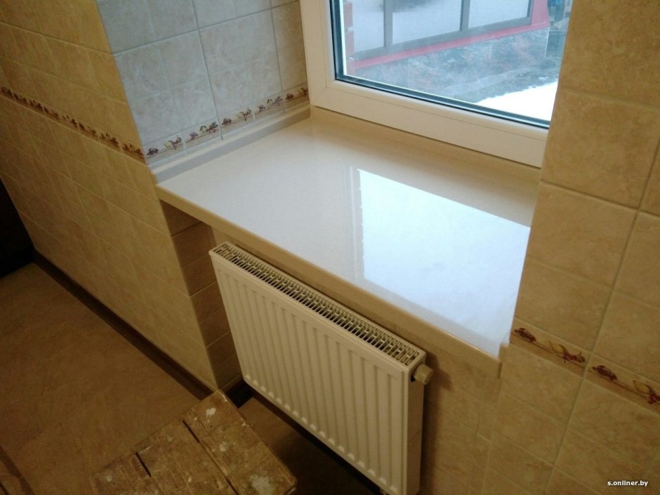 Подоконник из плитки34c