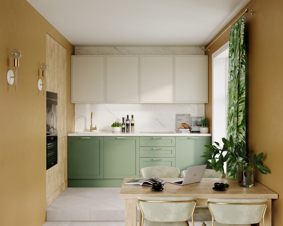 Кухня Лорена зеленая