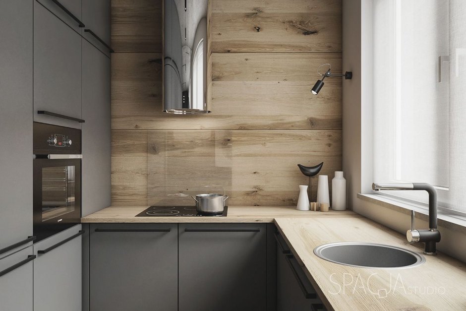 Красивые кухни серого цвета