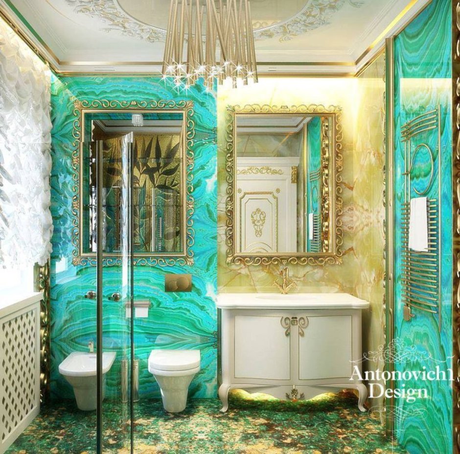 Ванна в Малахитовом цвете