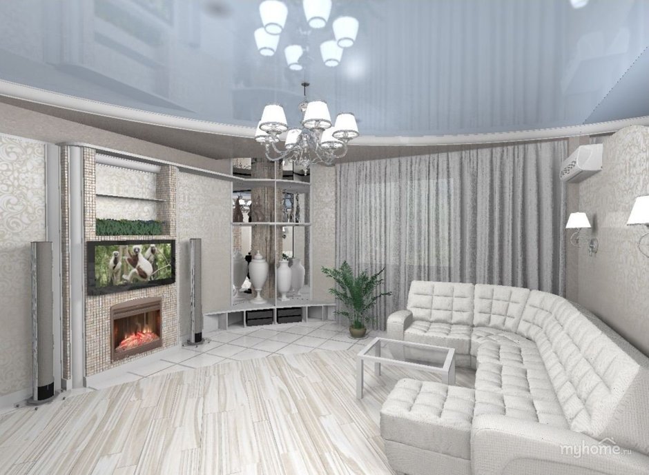 Гостиная трапециевидной формы