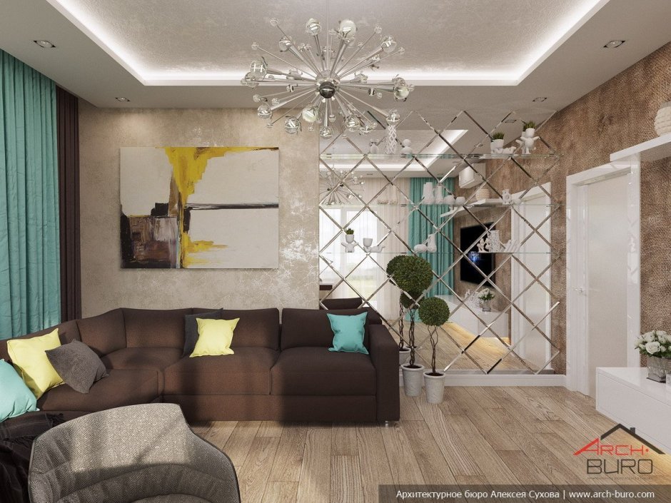 Спальня в форме трапеции