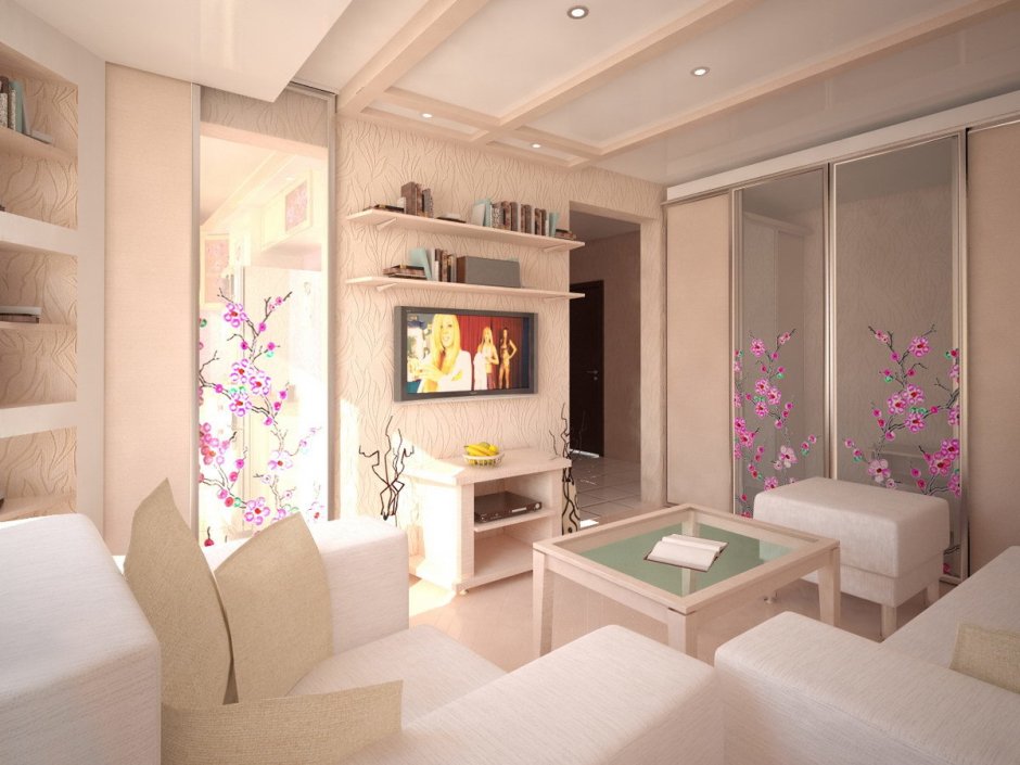 Интерьер небольшого зала