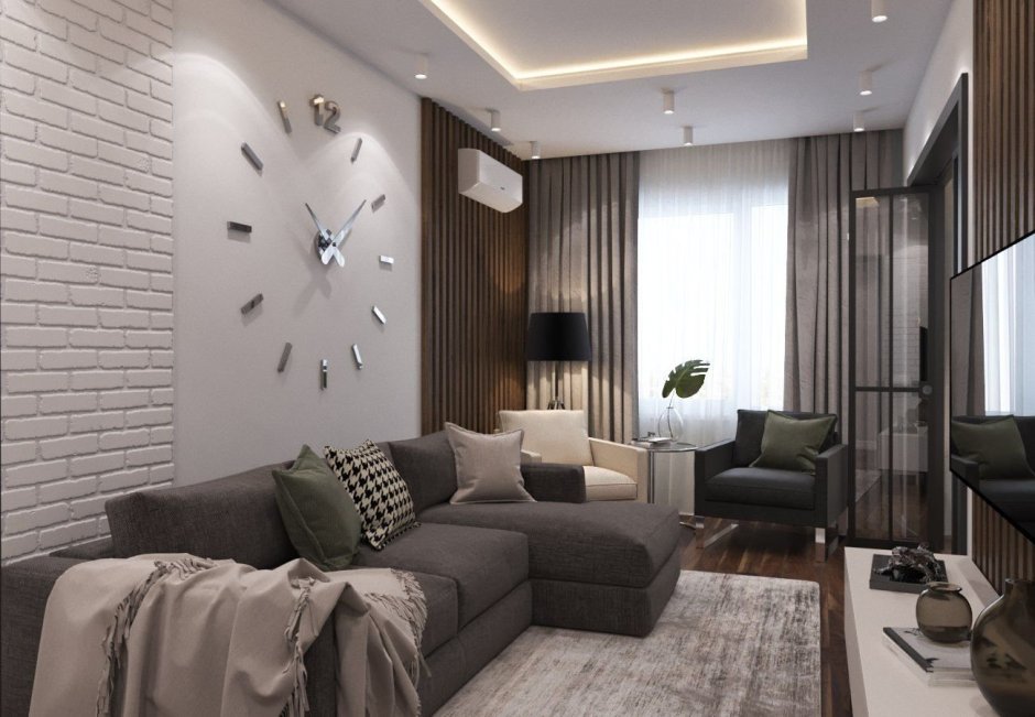 Маленькая гостиная в современном стиле