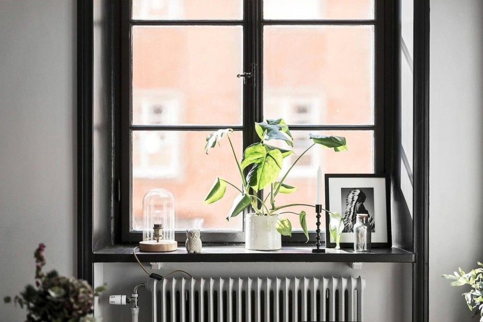 Функциональный подоконник на кухне