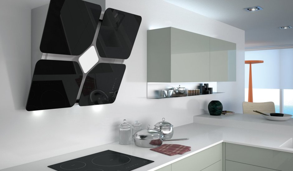 Кухонные вытяжки хайтек