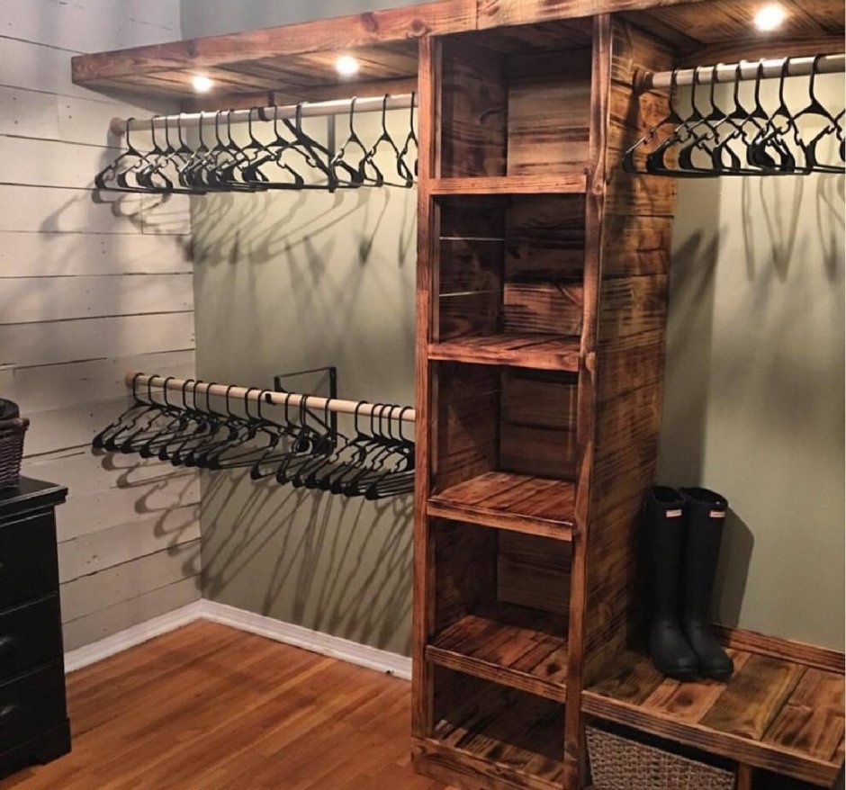 Гардеробные из дерева