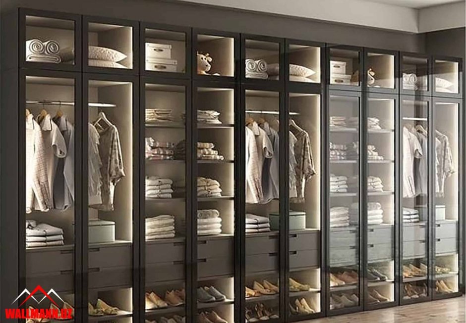 Шкаф с прозрачными дверцами